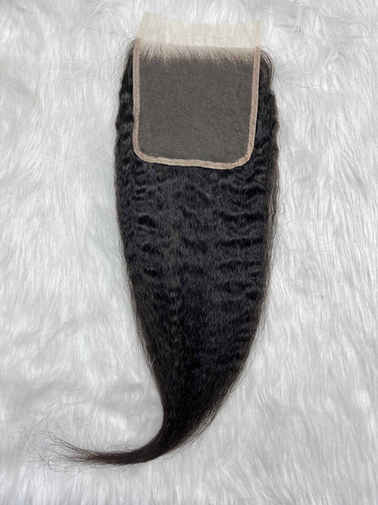 Prachtige Kinky Straight Closure Aanbieding 5x5 voor een Volledige en Natuurlijke Look