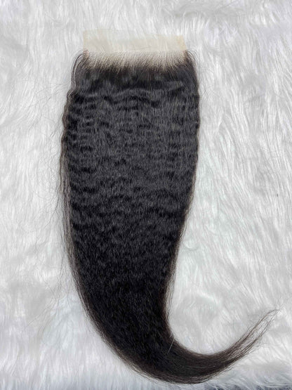 Prachtige Kinky Straight Closure Aanbieding 5x5 voor een Volledige en Natuurlijke Look