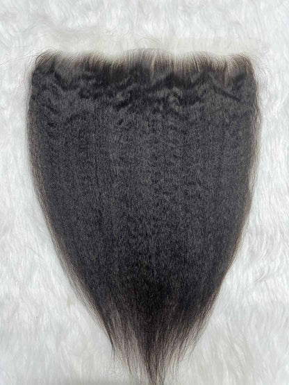 Kinky Straight Haarstuk Frontal 13x4 voor Natuurlijke Volumieuze Looks