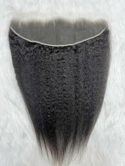 Kinky Straight Haarstuk Frontal 13x4 voor Natuurlijke Volumieuze Looks