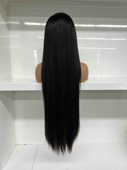 Zijdezachte Steile Pruik van 100% Menselijk Haar - Perfecte Pasvorm